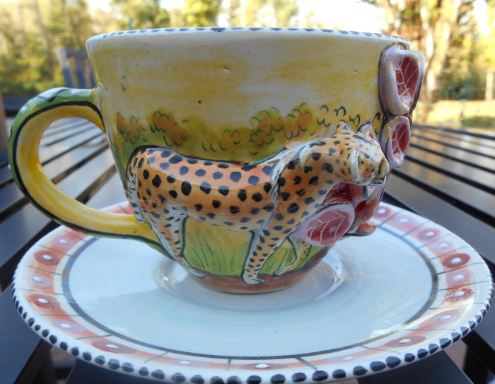leopard tea cup